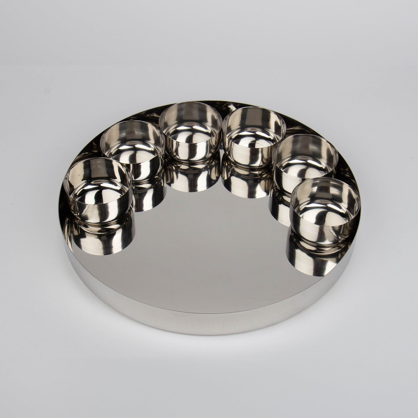 thali bord uit india met 6 schaaltjes