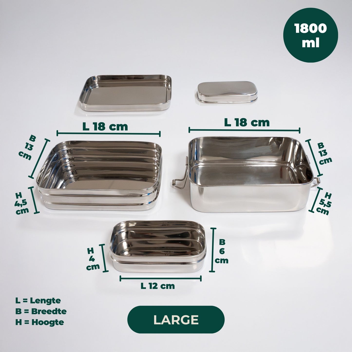 3-in-1 Edelstahl-Lunchbox