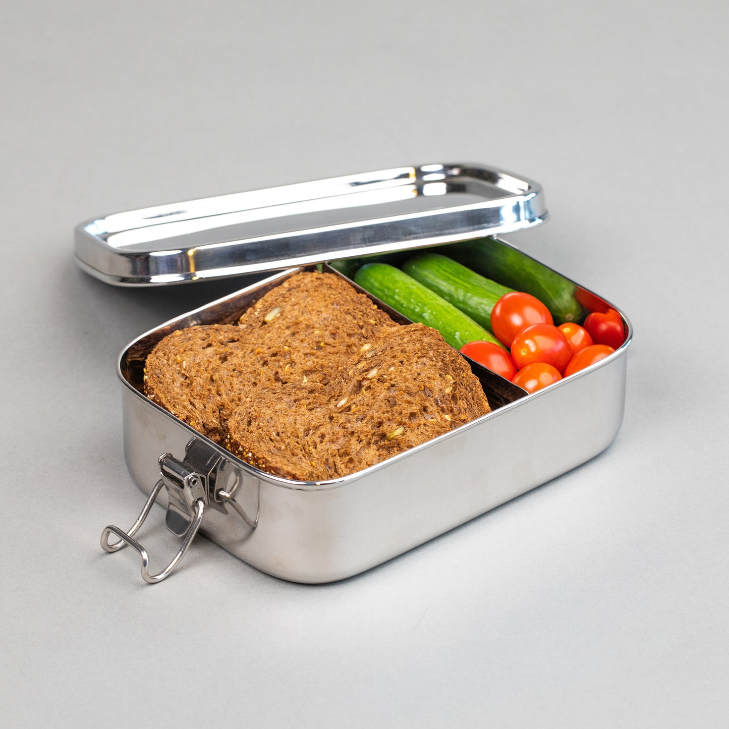 Edelstahl-Lunchbox, auslaufsicher, groß (+Trennwand)