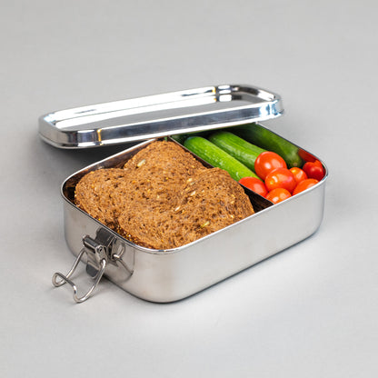 Edelstahl-Lunchbox, auslaufsicher, groß (+Trennwand)
