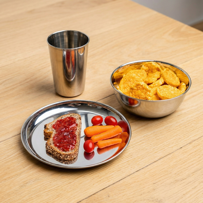 Camping-Set aus Edelstahl (RVS) (4 Personen)