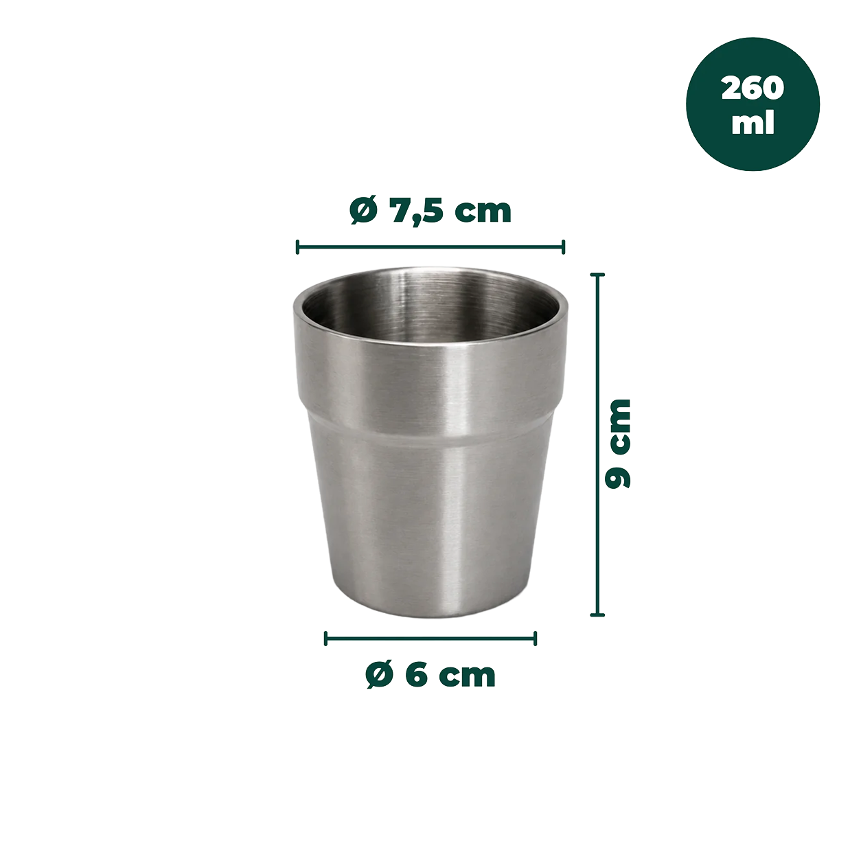 Edelstahl-Kinderbecher 260 ml (2er-Set)