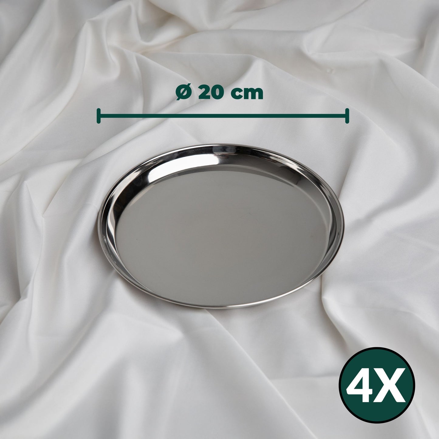 Essteller aus Edelstahl