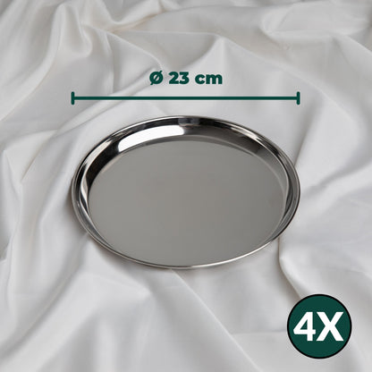 Essteller aus Edelstahl