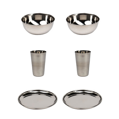 Camping-Set aus Edelstahl (SS) (2 Personen)