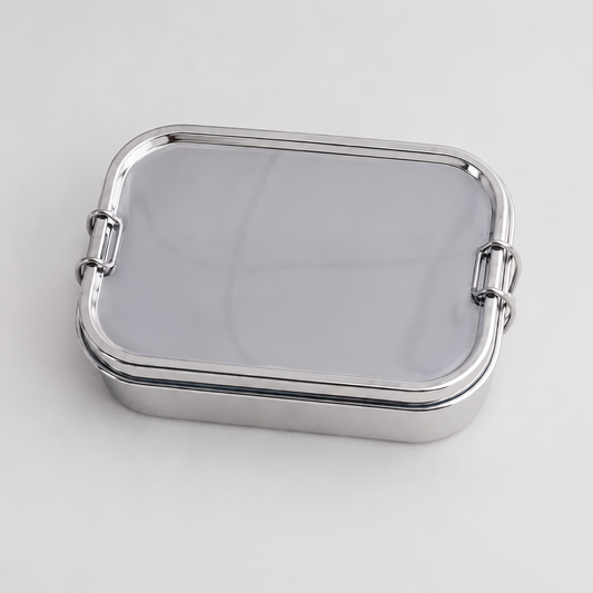 Edelstahl-Lunchbox, auslaufsicher, groß (+Trennwand)