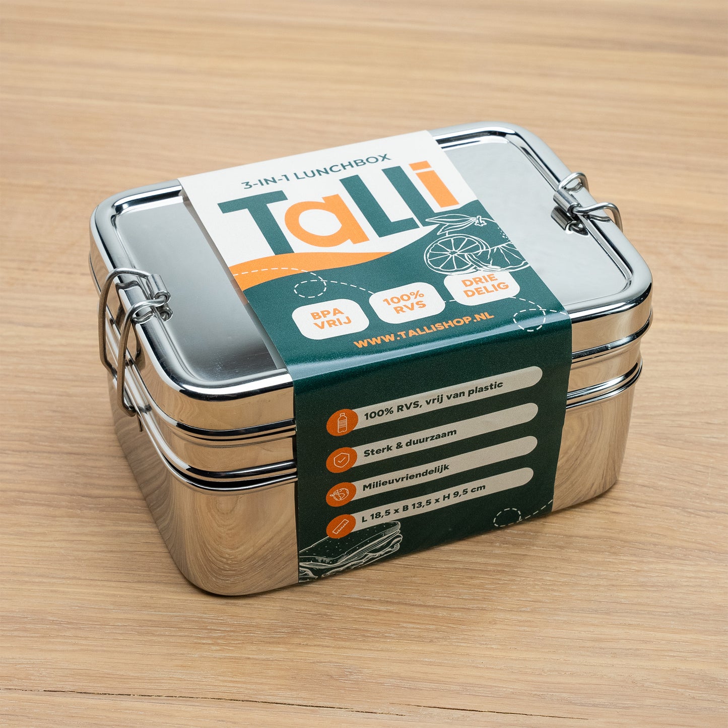 RVS bentobox met label