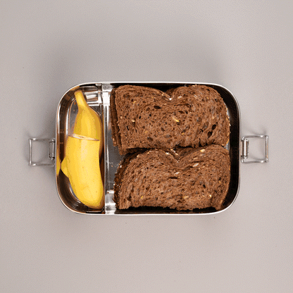 Edelstahl-Lunchbox, auslaufsicher, groß (+Trennwand)